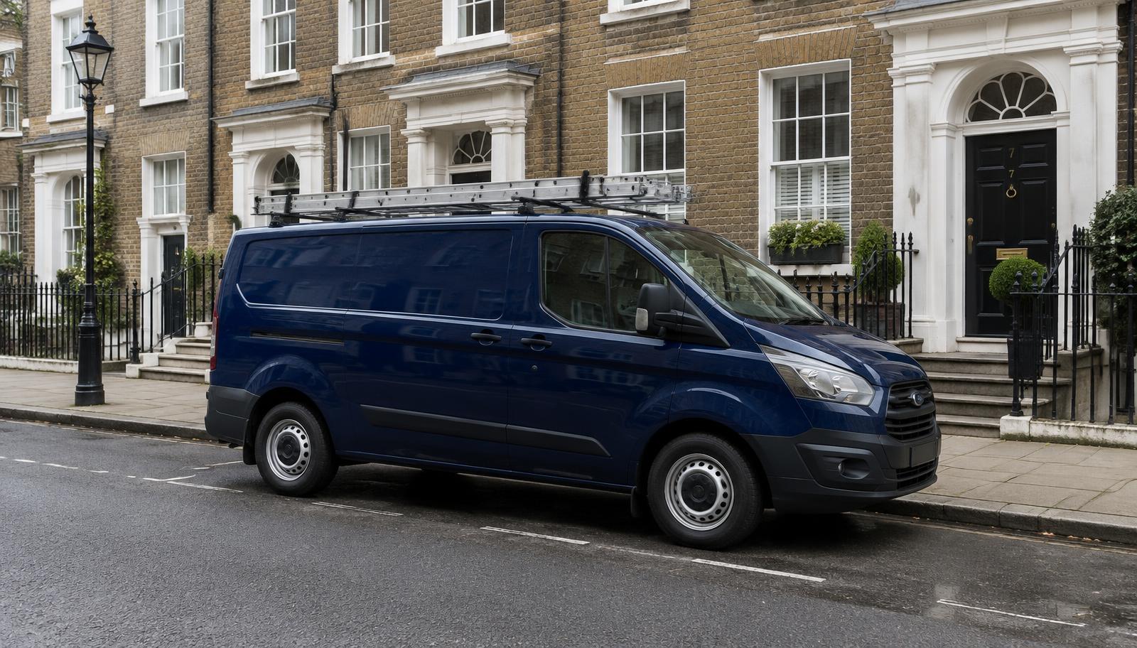 OnCallTrades van parked on a residential street